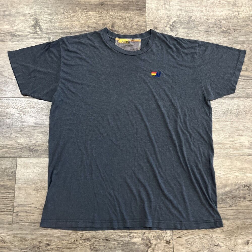 Aviator Nation Dr- Fit Stretchy Dark Heathered Grey T-Shirt Logo - Men’s 2XL